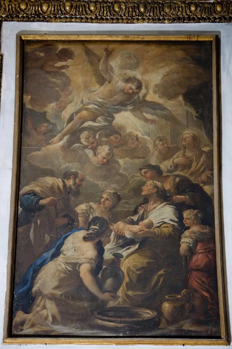 Natività di Maria in olio su tela